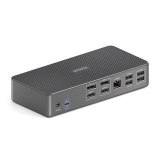 14-in-1 USB-C DisplayLink Docking Station - 2x HDMI 2.0 4K60, 2x DP 1.2 4K60, USB 3.2 Gen2 100W PD 10Gbps, 7x USB, 1x Ethernet