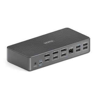 18-in-1 USB-C DisplayLink Docking Station - 1x HDMI 2.1 8K30, 2x HDMI 2.0 4K60, 1x DP 1.4 8K30, 2x DP 1.2 4K60, USB 3.2 Gen2 100W PD 10Gbps, 7x USB, 1x Ethernet