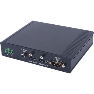 HDBaseT to Dual HDMI Receiver with Bi-directional 24V PoC, LAN Serving, and Audio De-embedding - Cypress CH-526RX