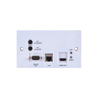 4K60 (4:2:0) HDMI over HDBaseT Wallplate Receiver with IR, RS-232, PoC (PD) & LAN (2 Gang UK) - Cypress CH-507RXWP
