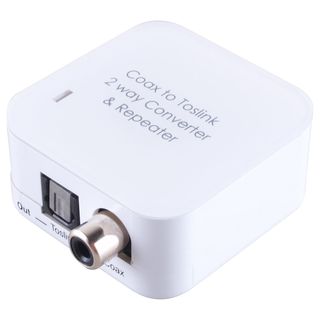 Coax to Toslink 2 Way Converter & Repeater - Cypress DCT-2