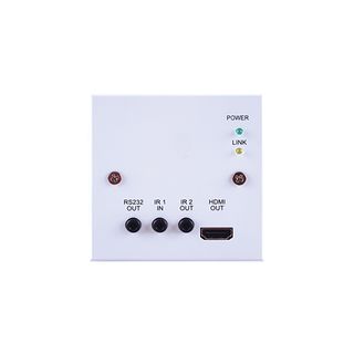 4K60 (4:2:0) HDMI over HDBaseT Wallplate Receiver with IR, RS-232 & PoC (PD) (1 gang UK) - Cypress CH-506RXWP