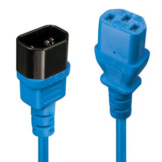 1m IEC Verlngerung, blau (Lindy 30471)