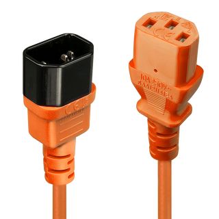 1m IEC Verlngerung, orange (Lindy 30474)