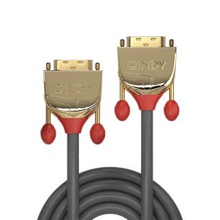 1m DVI-D Dual Link Kabel, Gold Line (Lindy 36201)