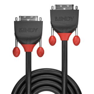 1m DVI-D Single Link Kabel, Black Line (Lindy 36255)