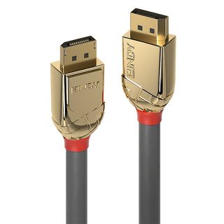 10m DisplayPort 1.2 Kabel, Gold Line (Lindy 36296)