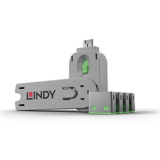 USB Typ A Port Schloss, grn (Lindy 40451)