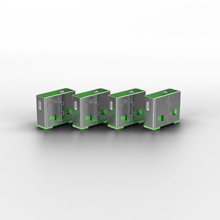 USB Typ A Port Schloss, grn (Lindy 40451)