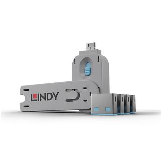 USB Typ A Port Schloss, blau (Lindy 40452)