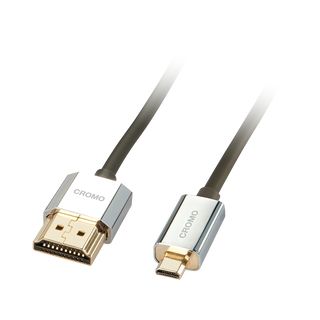 CROMO Slim High-Speed-HDMI-Kabel mit Ethernet, Typ A/D, 2m (Lindy 41682)