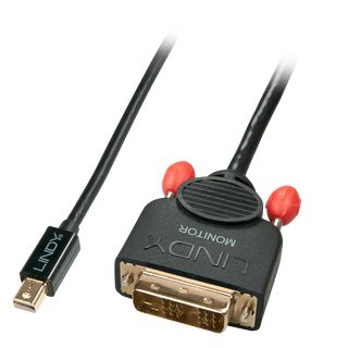 3m Mini DisplayPort an DVI Kabel, Schwarz (Lindy 41953)