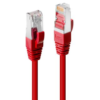 0.3m Cat.6 S/FTP LSZH Netzwerkkabel, rot (Lindy 45620)