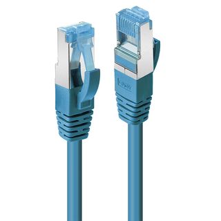0.3m Cat.6A S/FTP LSZH Netzwerkkabel, blau (Lindy 47145)