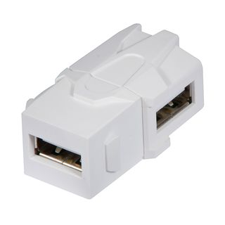 USB 90 Typ A Doppelkupplung Keystone fr Wanddose etc. (Lindy 60491)