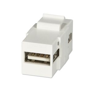 USB Typ A Doppelkupplungs-Keystone fr Wanddosen (Lindy 60553)
