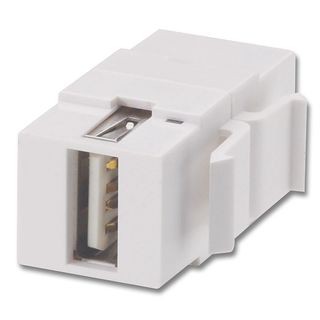 USB Typ A/B Doppelkupplungs-Keystone fr Wanddosen (Lindy 60555)