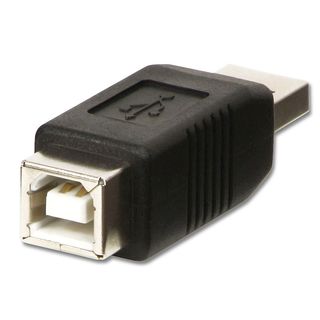 USB-Adapter Typ A/B Stecker/Kupplung (Lindy 71231)