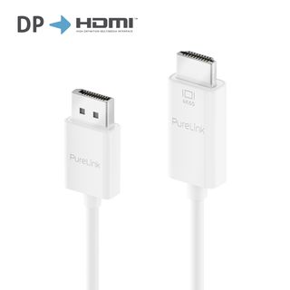 Premium Aktives 4K DisplayPort / HDMI Kabel ? 2,00m, wei