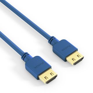 SuperThin 4K Premium High Speed HDMI Kabel ? 2,00m, blau