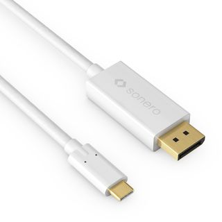 sonero USB-C auf DP Kabel - 1,00m - wei