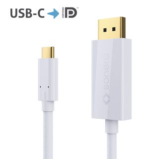 sonero USB-C auf DP Kabel - 2,00m - wei