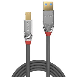 1m USB 3.0 Typ A an B Kabel, Cromo Line (Lindy 36661)