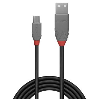 5m USB 2.0 Typ A an Micro-B Kabel, Anthra Line (Lindy 36735)