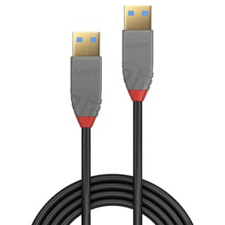 2m USB 3.0 Typ A Kabel, Anthra Line (Lindy 36752)