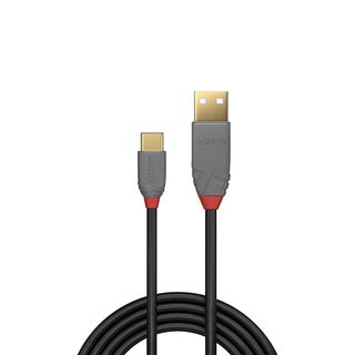0,5m USB 2.0 Typ A an C Kabel, Anthra Line (Lindy 36885)