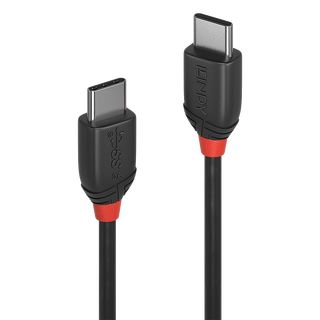 1m USB 3.1 Typ C Kabel 3A, Black Line (Lindy 36906)
