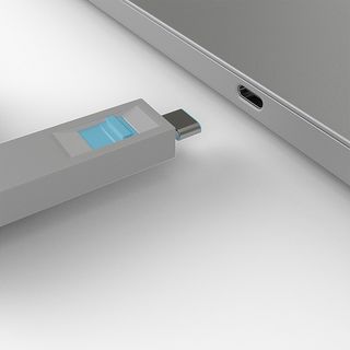 USB Typ C Port Schloss, blau (Lindy 40465)