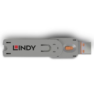 Schlssel fr USB Port Schloss, orange (Lindy 40623)