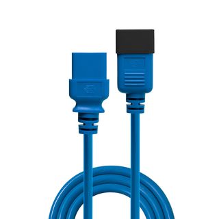 2m IEC-Verlngerunskabel, blau (Lindy 30121)