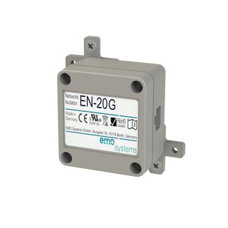 Netzwerkisolator emosafe EN-20G - Datendurchsatz bis zu 1 Gb/s, Spannungsfestigkeit 4kV AC