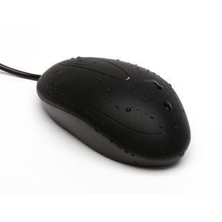 Wassergeschtzte PC-Maus im Silikongehuse in schwarz