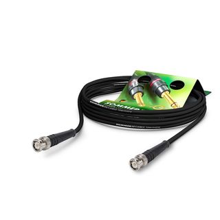 Video-RG / HF-Kabel RG-Classic 75 O, 1  x  0,28 mm | BNC / BNC, HICON | 0,25m | schwarz | schwarz