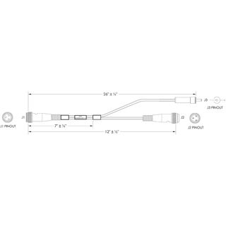 ZeroWire G2 - Y adapter cable (35X0096) for 19, 24 and 26 Radiance Displays and 24 EndoVue Display (SwitchCraft connector)