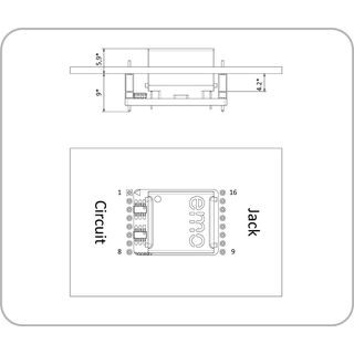 EN-100L - Netzwerkisolator fr die Leiterplattenmontage, 10/100/1000 Mbit/s, Class D Performance, Stiftleisten oben