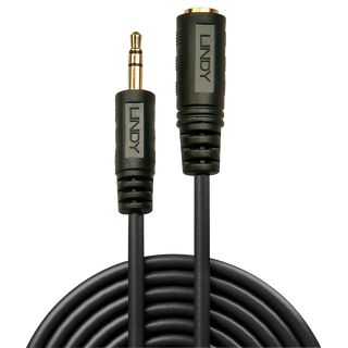 Premium Audio-Verlngerungskabel, 3,5mm Stereo-Klinkenstecker/-buchse, 5m (Lindy 35654)