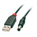 Adapterkabel USB A St - DC 5,5/2,1mm St (Lindy 70268)