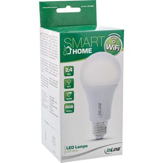 InLine SmartHome LED Lampe RGB E27, 900LM